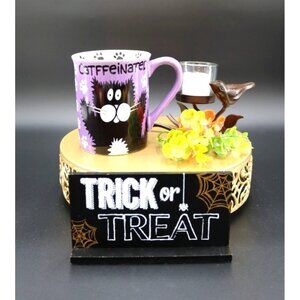 CATffeinated vs. DeCATf Cat 16oz Coffee Mug. Artist Lorrie Veasey/Our Name Is Mu